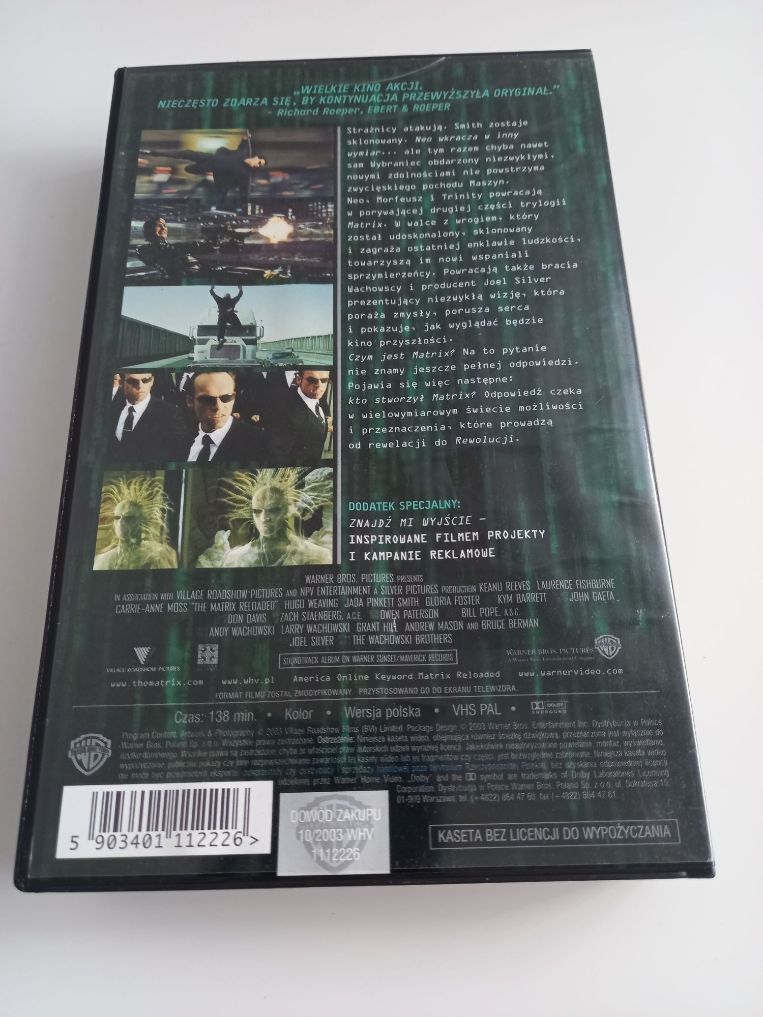 Film Matrix Reaktywacja VHS