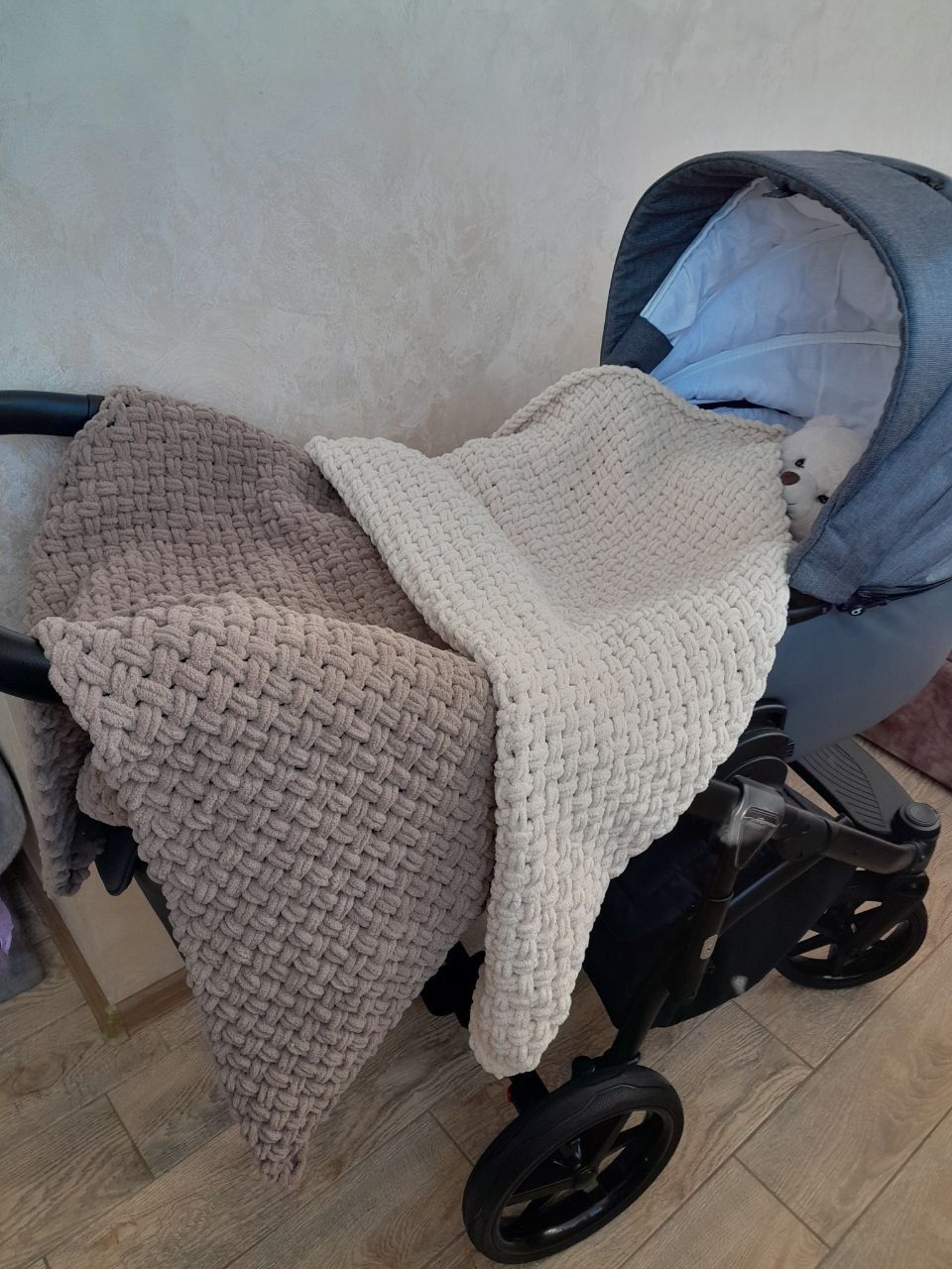 В'язані теплі пледики