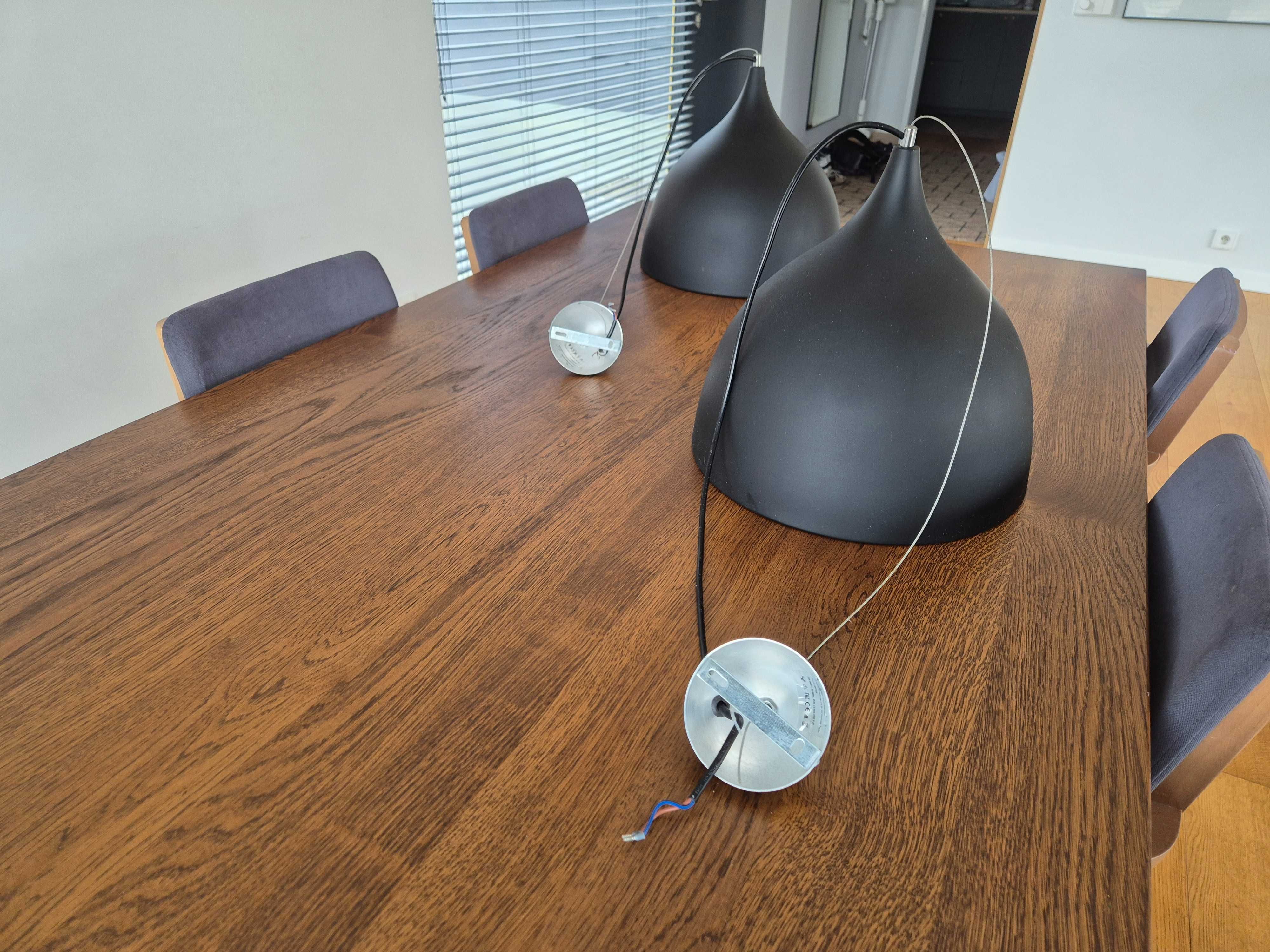 Czarna lampa wisząca typu łezka Loft Design plus żarówki