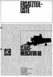 Katalog części kombajn Claas Mercator 60