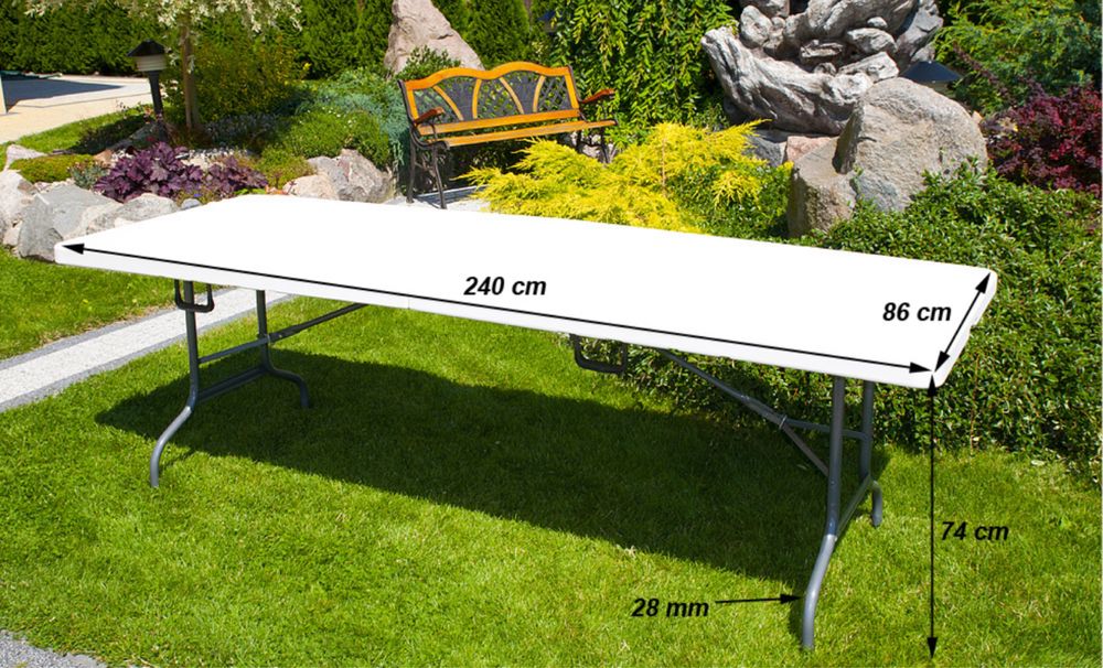 Stół cateringowy bankietowy turystyczny skladany 240x86