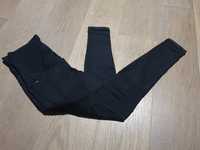 Spodnie ciążowe czarne z ozdobnymi kolanami H&M 36
