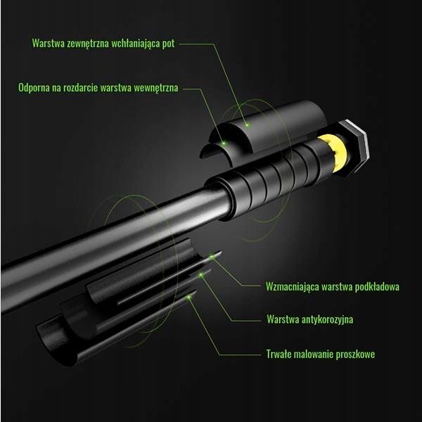 Drążek regulowany do ćwiczeń rozporowy