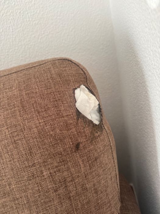 Sofá castanho vintage 2 lugares