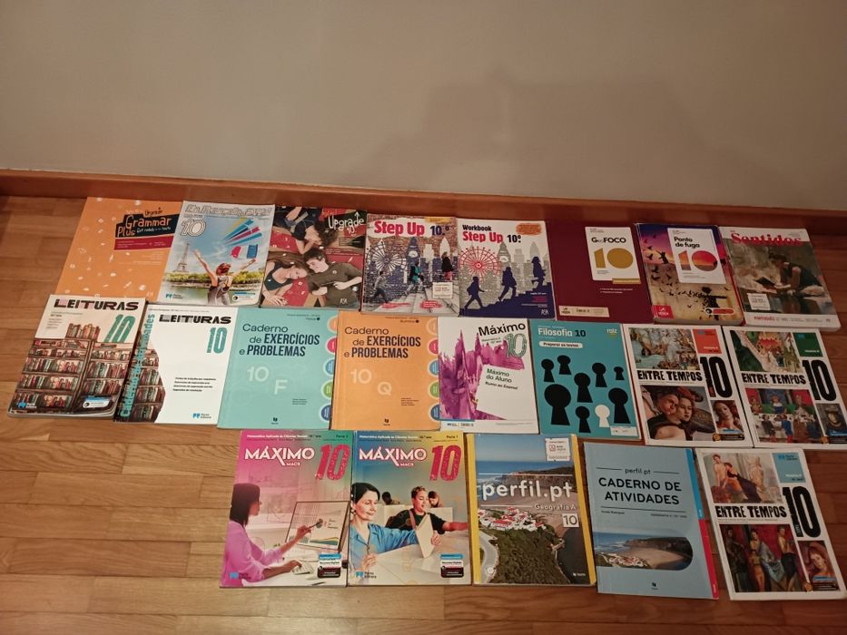 Cadernos de atividades e manuais do 10º ano
