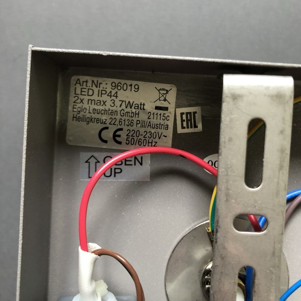 Уличный светильник Eglo 96019 Sesimba 1 с датчиком движения
