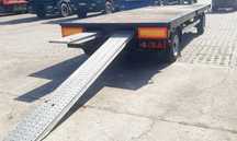 Przyczepa PLATFORMA do maszyn budowlanych NAJAZDY Aluminium DMC 8000kg