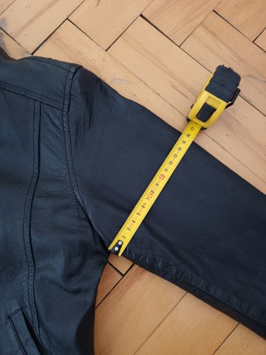 Skórzana kurtka katana wiatrówka skóra jagnięca czarna S
