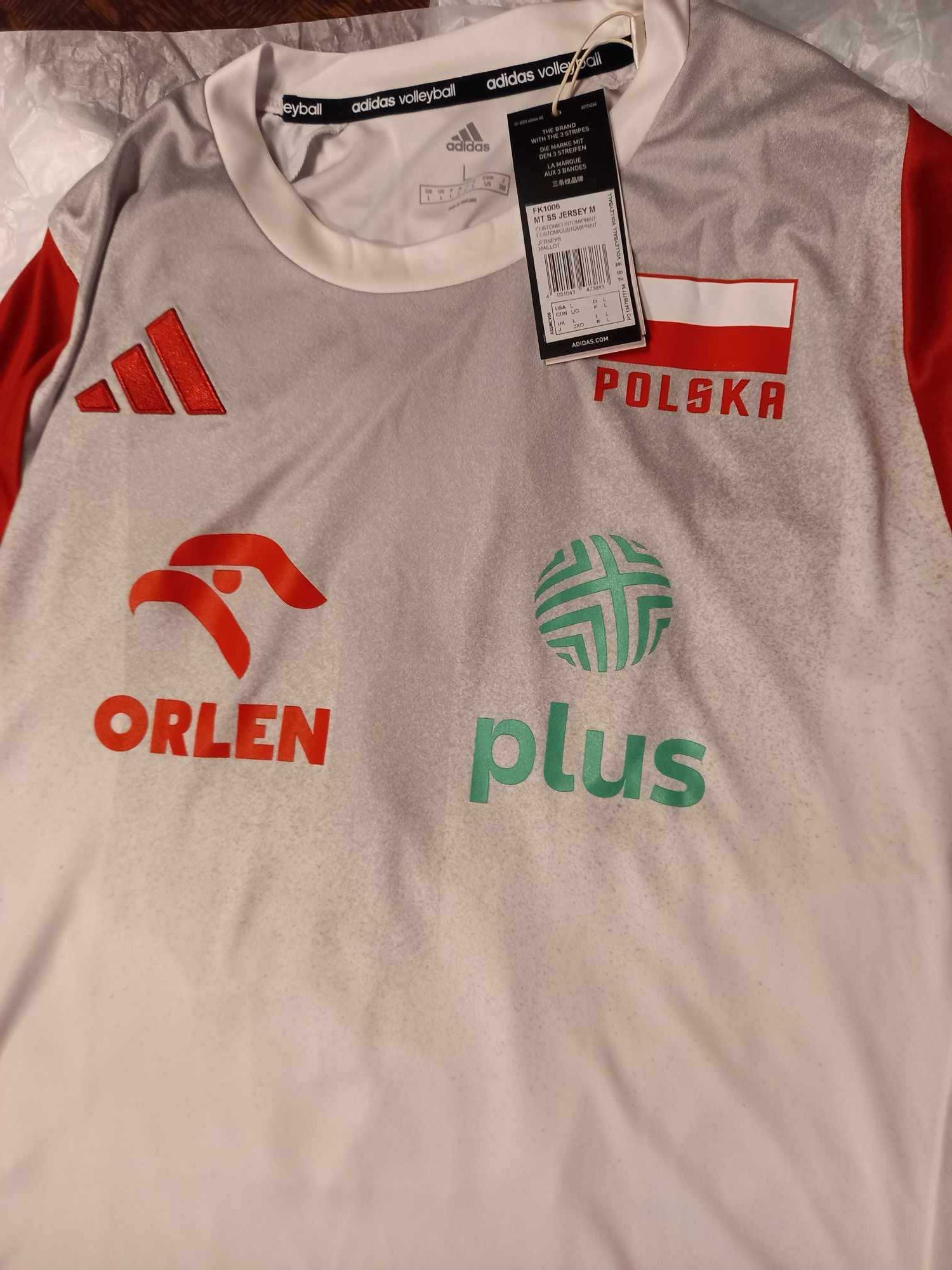 Męska koszulka adidas Polska Siatkówka Offical - roz. L nowa