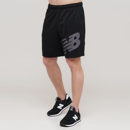 Мужские спортивные шорты New Balance NB черные серые нью беленс