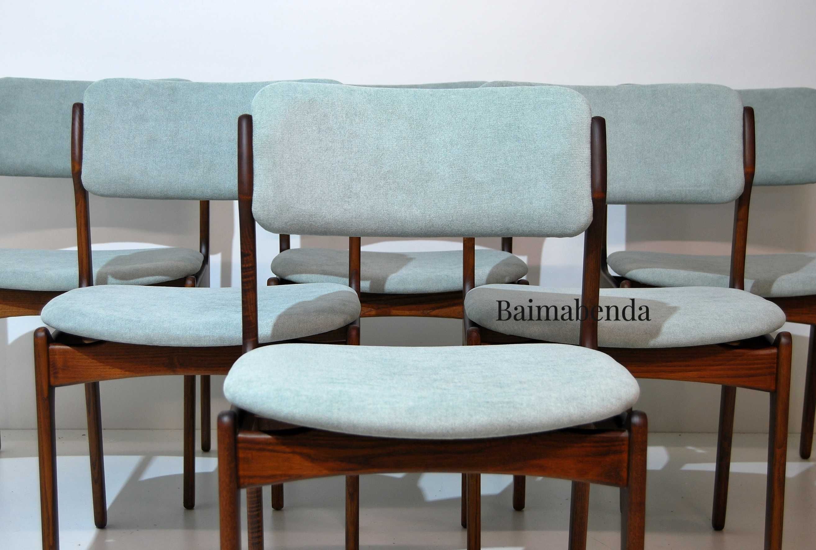 Conjunto 6 Cadeiras Erik Buch modelo 49 Estilo Nórdico / Escandinavo