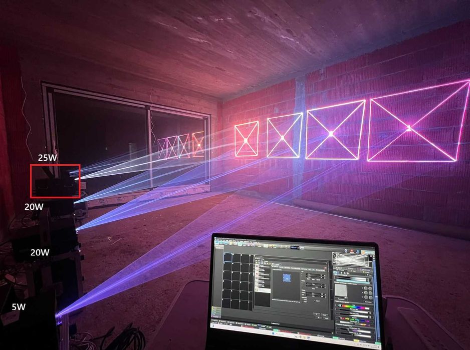 Laser estradowy 25W RGB 30 KPPS Pangolin