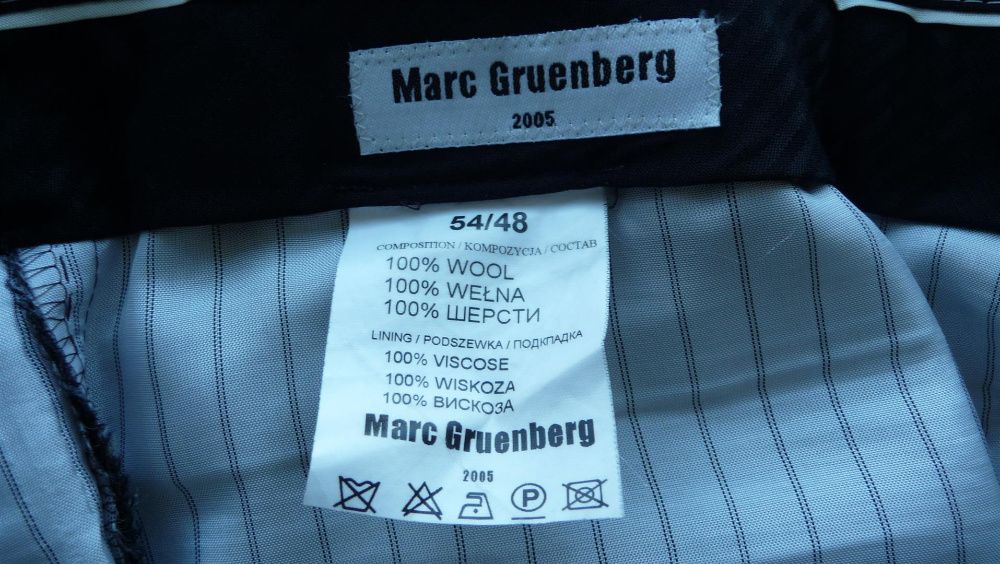 Garnitur Marc Gruenberg 54/48 100% wełna piękny