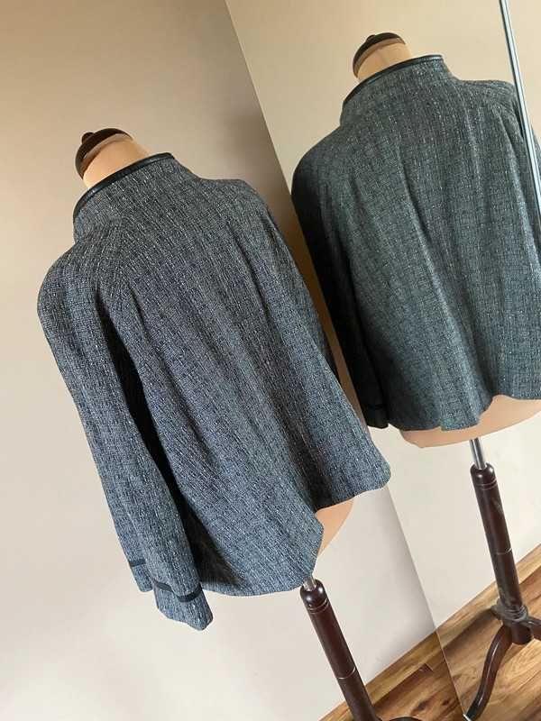 Jones new york xxxl 54 52 lekki plaszcz narzutka kurtka welna wool