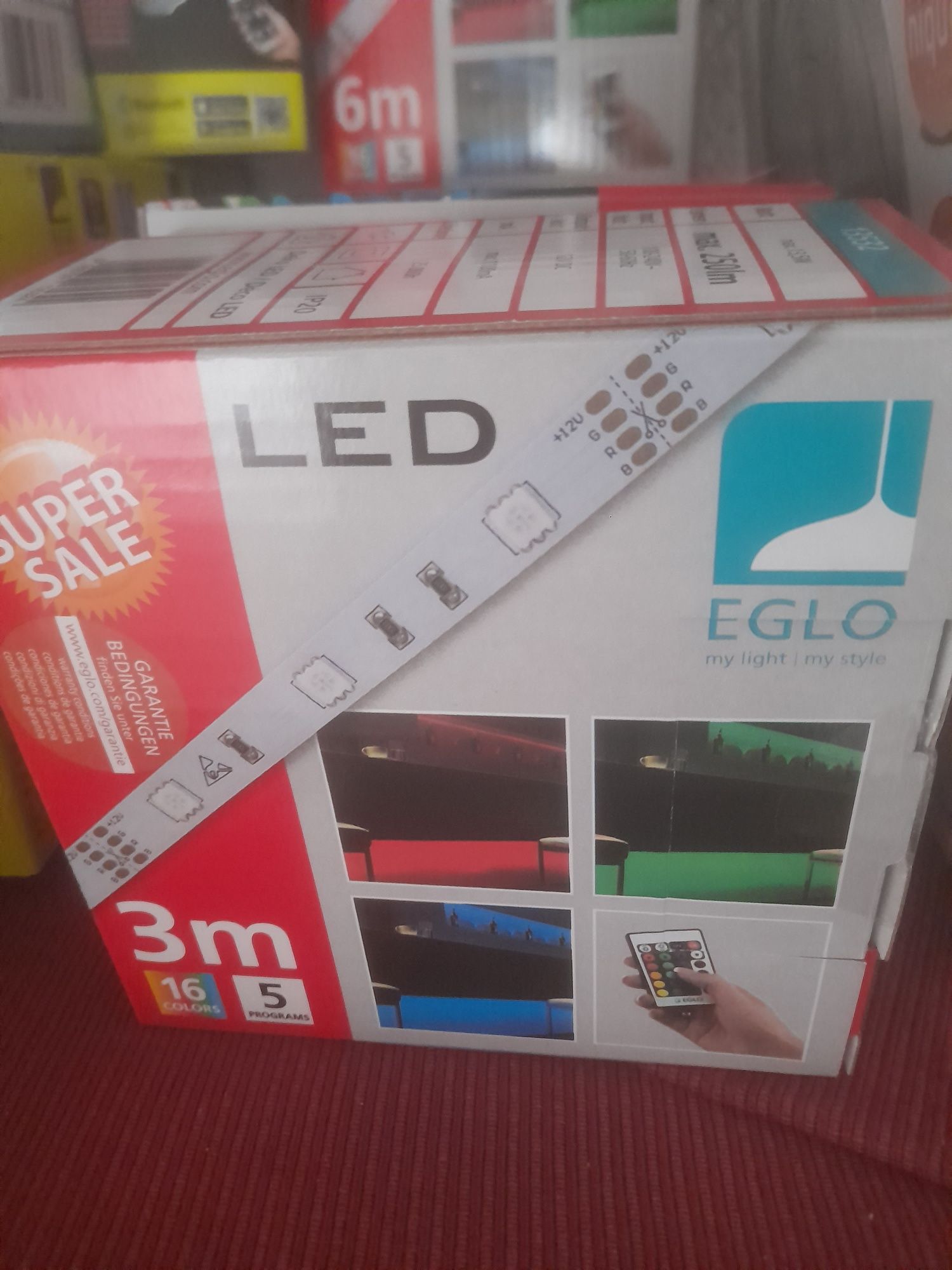 Fita led 3 metros com comando