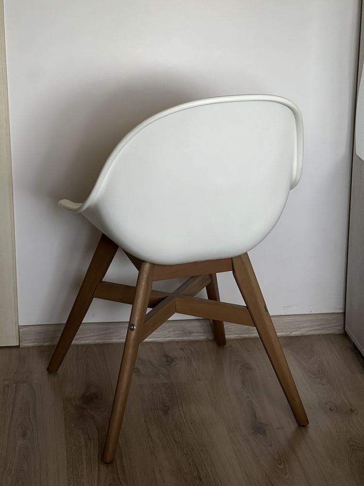 Ikea krzesło FANBYN/ skandynawski styl/ białe krzesło