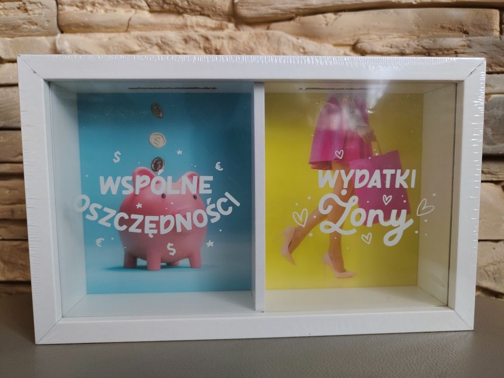 Zabawna skarbonka dla małżeństwa, mąż, żona, upominek ślubny, rocznica