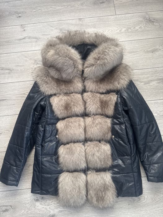Зимова куртка шкірзам 46 р
