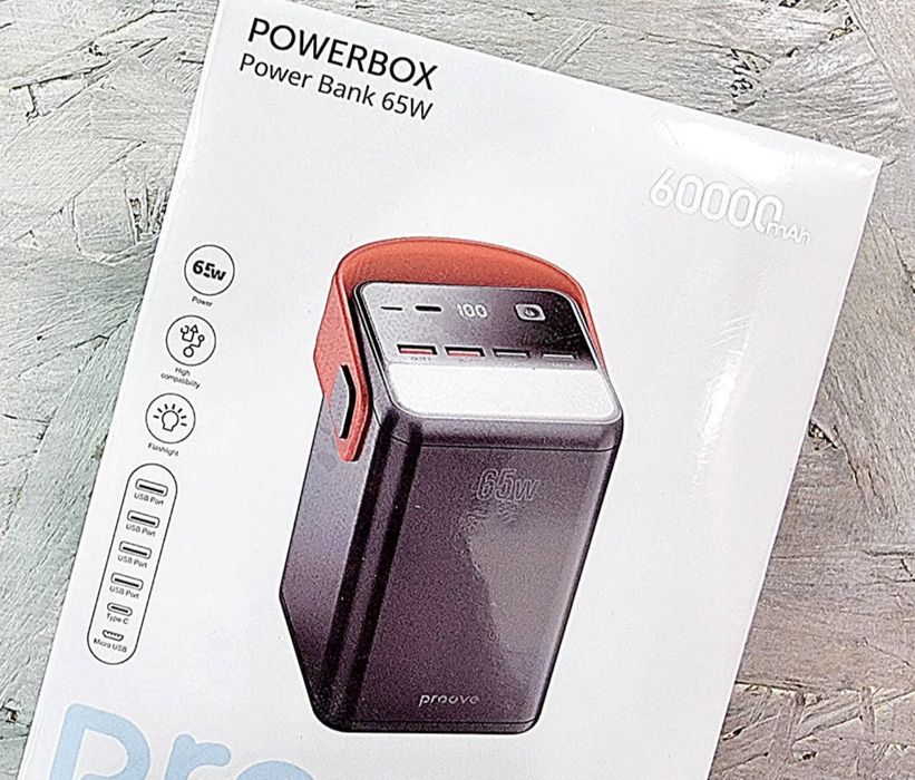 Павербанк Proove 60000mAh(65w) Потужний для ноутбука та телефона!2025