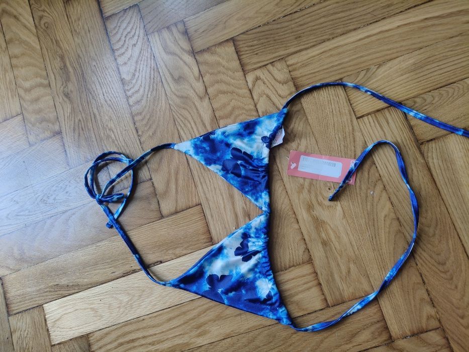 Bikini nowe swmiwear bra strój kąpielowy niebieski acid Boho 36