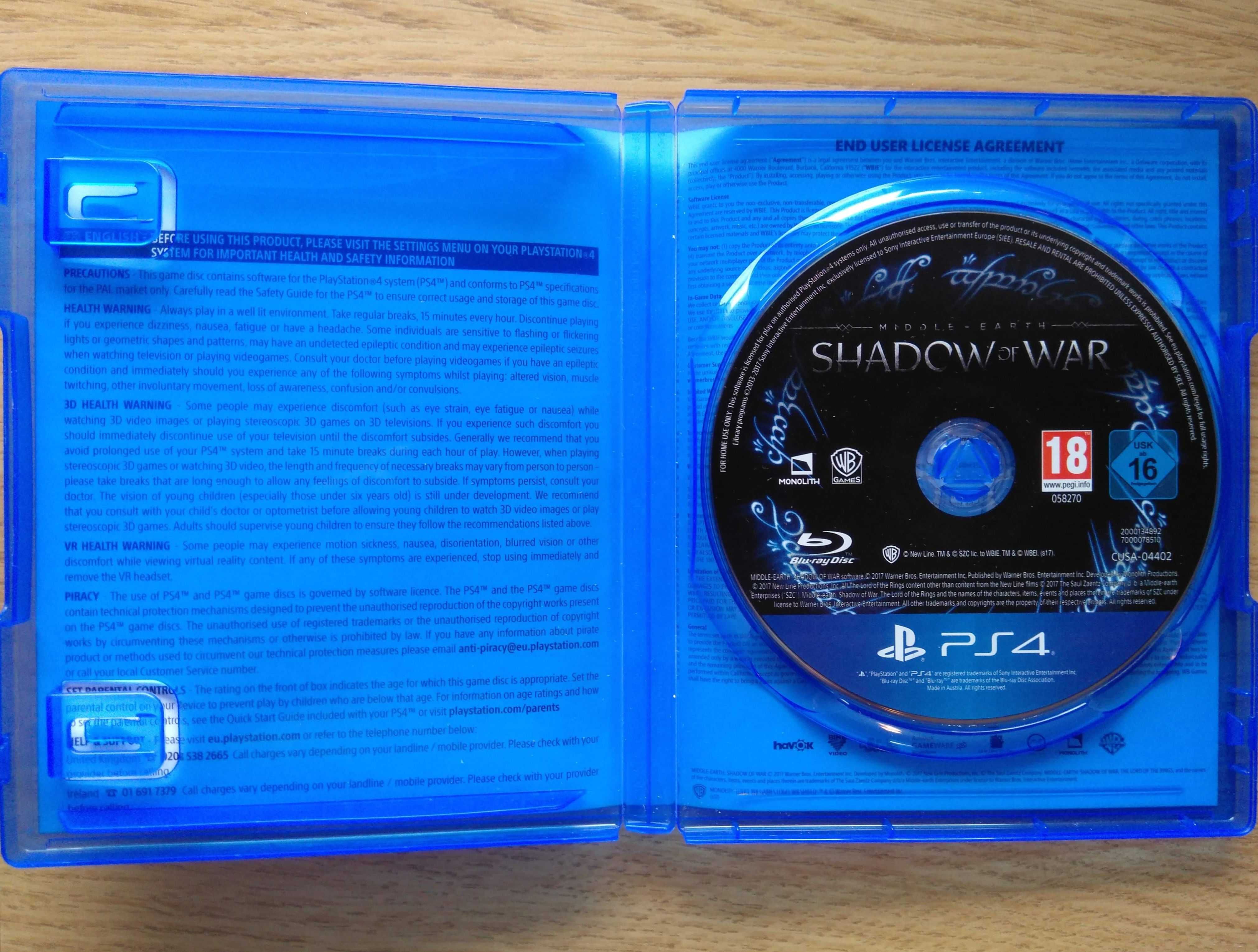 Śródziemie Cień Wojny Middle-earth Shadow of War PS4 PL