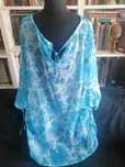 Túnica em voile em tons azul S/M - bom estado
