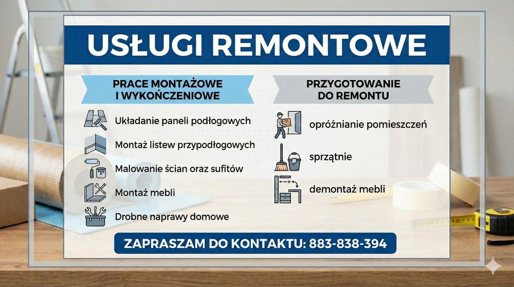 Kompleksowe Wykończenia Wnętrz / Wolne terminy