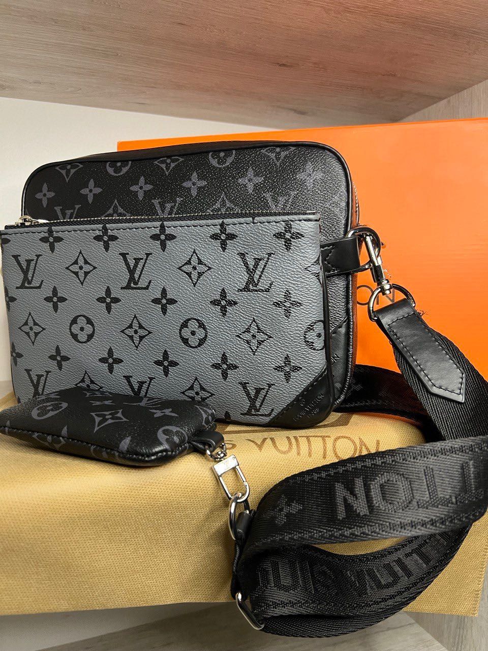 Мужская сумка - месенджер через плечо 3в1 Louis Vuitton/Чоловіча сумка