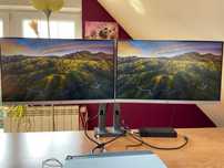 zestaw 2 monitorów HP 27 cali z uchwytem ze sprężyną gazową