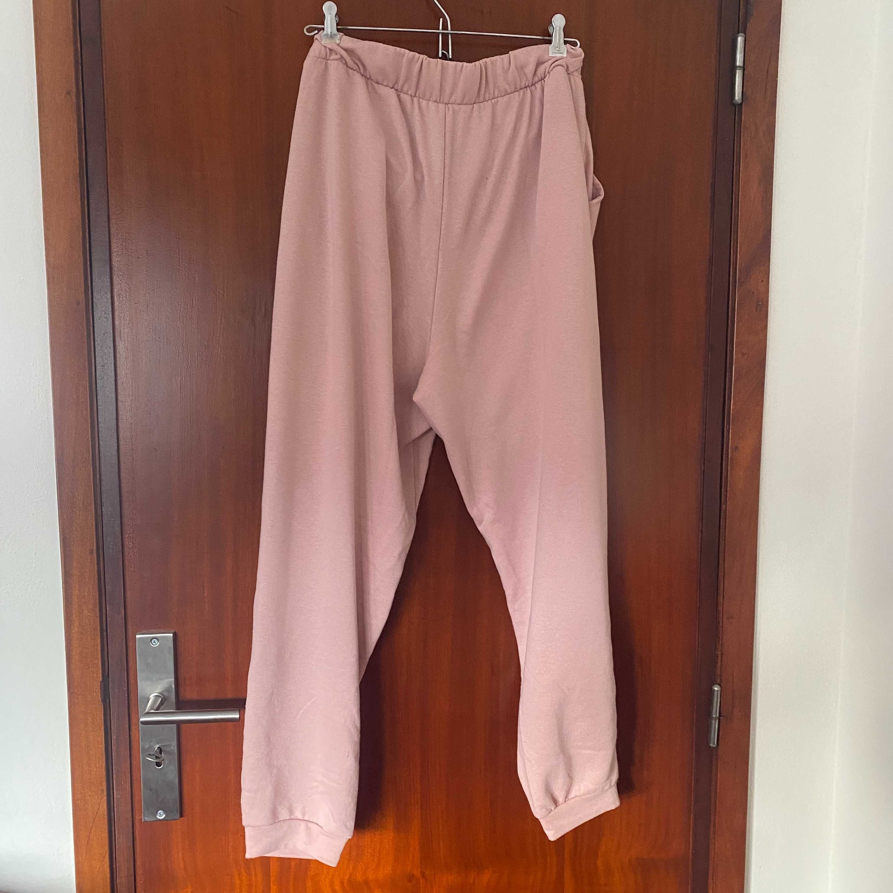 Conjunto de Moletom Básica Rosa