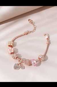 Charms pretty pastel serce zircon