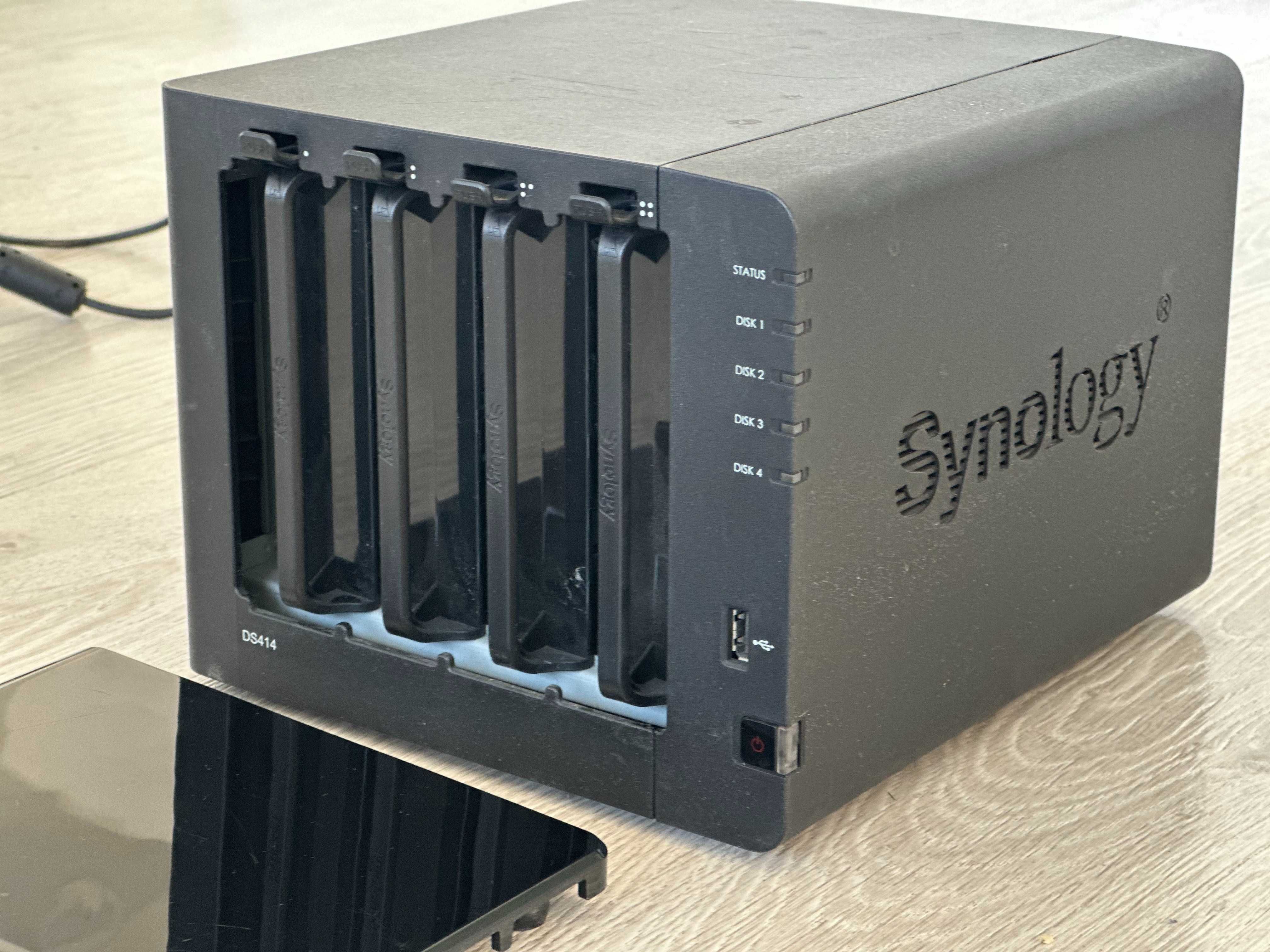 Synology DS414 (4xHDD SATA RAID NAS) 3xUSB, 2xGigabit LAN