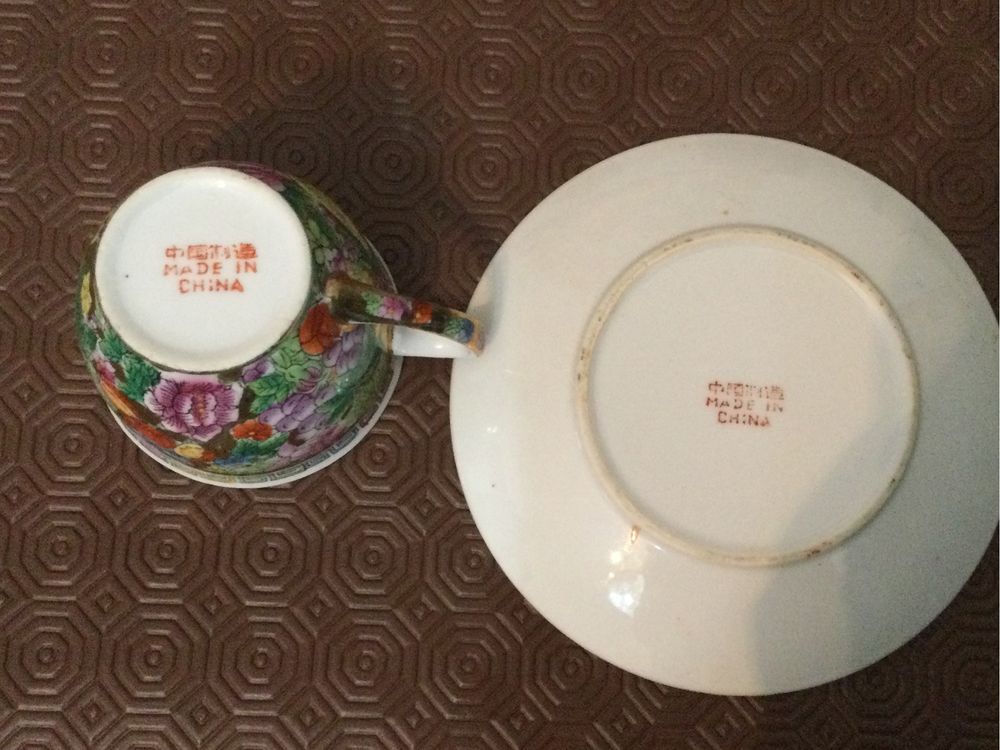 Porcelna chinesa - chavena e pires