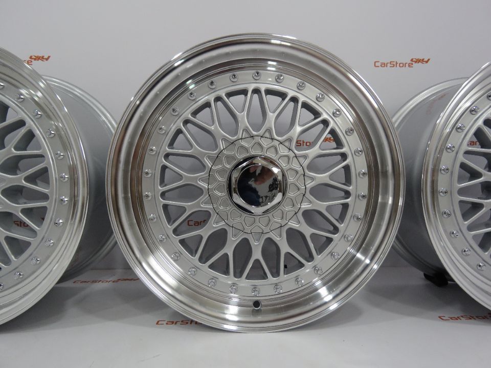 Jante Look BBS RS 17 x 7.5 et20 4x100 + 4x114.3 Silver