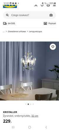 Lampa Ikea Kristal