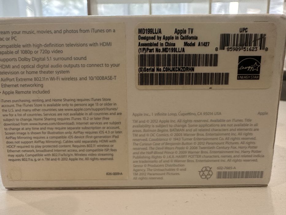 Apple TV 3rd gen A1427