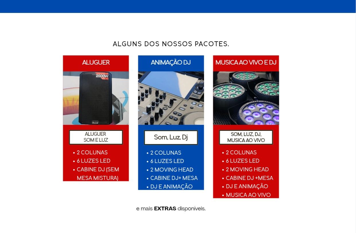 Material de Som, Dj, músico profissional (festas/casamento)