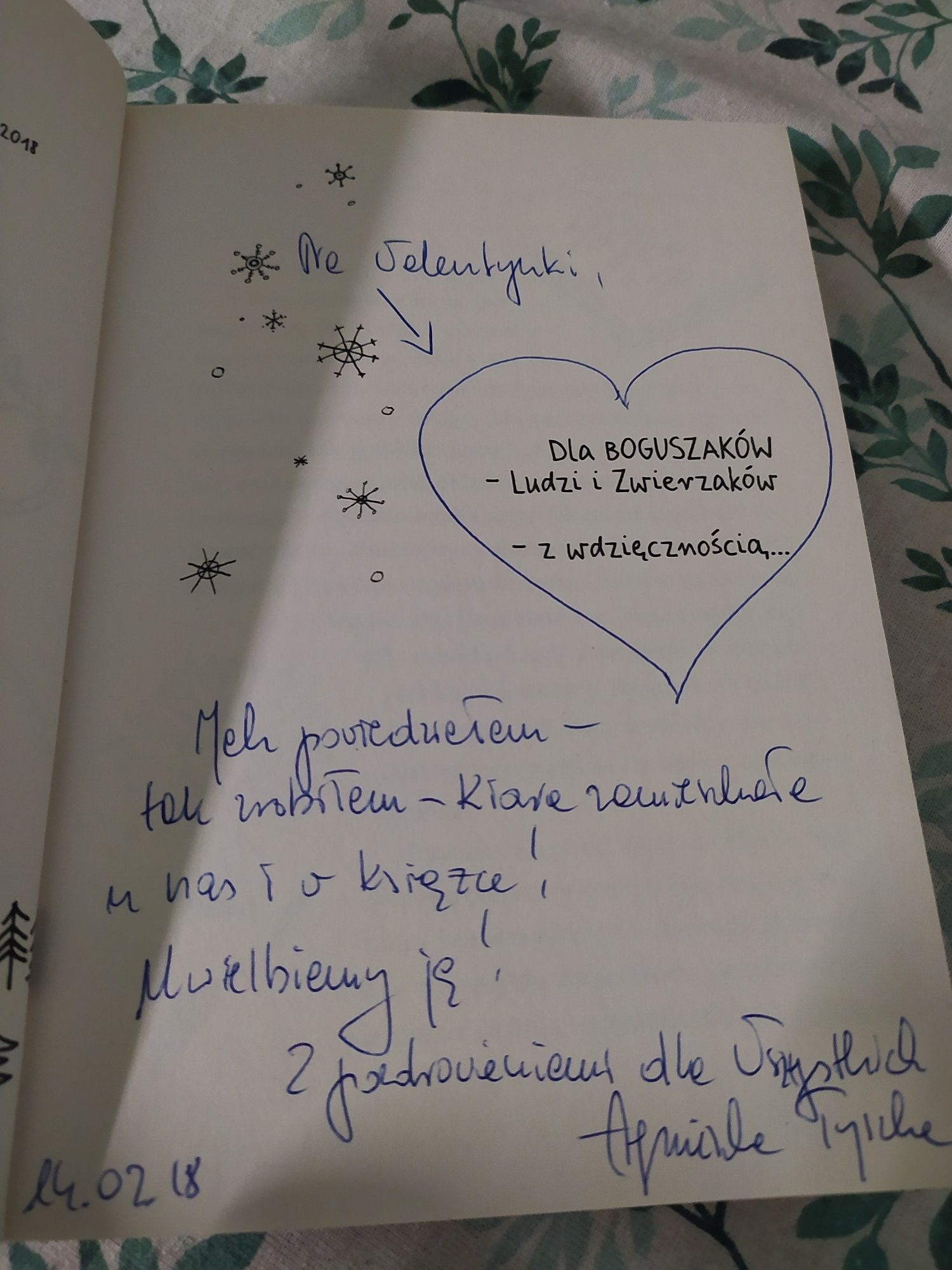 Książka z dedykacją Agnieszka Tyszka Zosia na ulicy kociej na psa urok