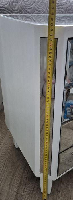 Szafka nocna glamour lustrzana home dwie szuflady głębokie