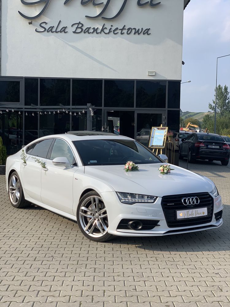 Auto do ślubu / Samochód do ślubu / Auto do wynajęcia / Białe Audi A7