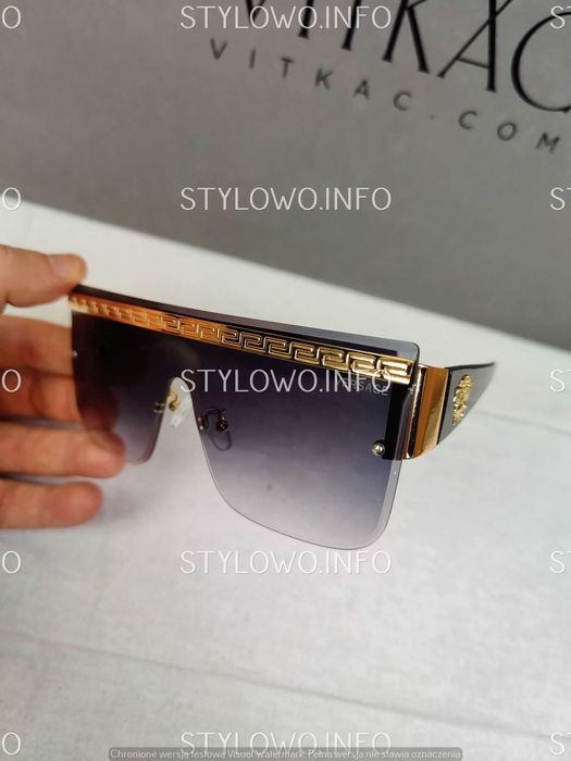 Okulary przeciwsłoneczne Versace nowość złote lato