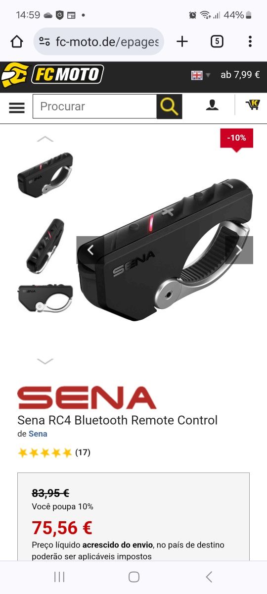 Schuberth SC4 Remoto Control Sena