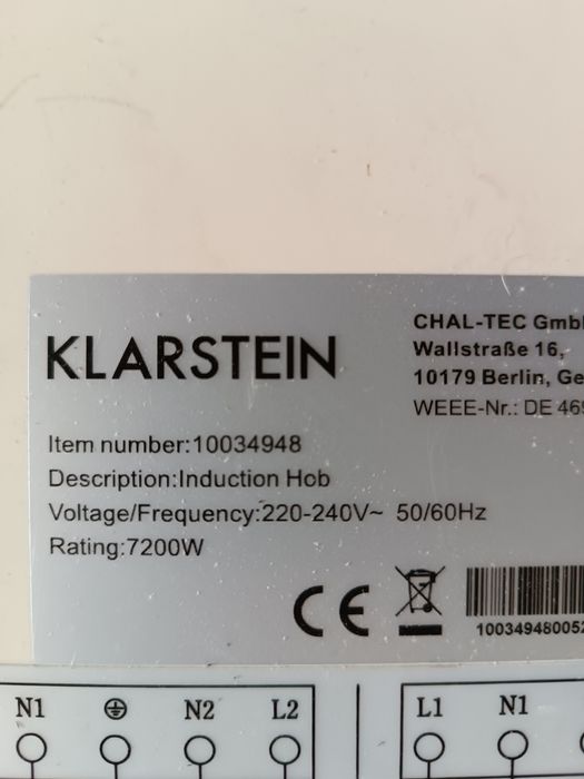 Dwa wiatraki wentylatory do płyty Klarstein Virtuosa EcoAdapt