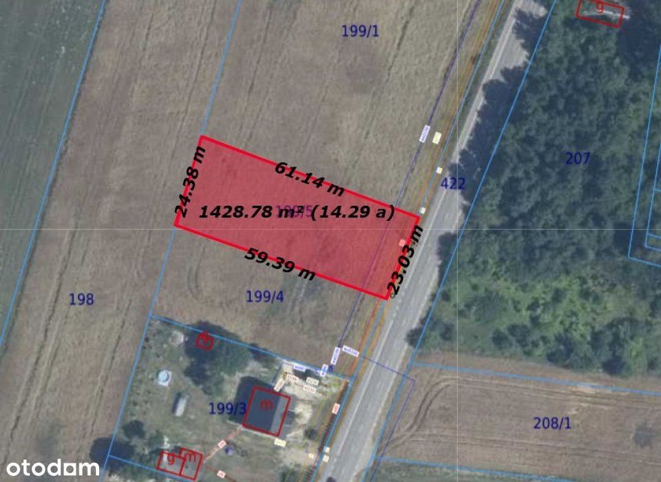 Działka budowalna 14 ar Rejowiec Fabryczny Wiejska