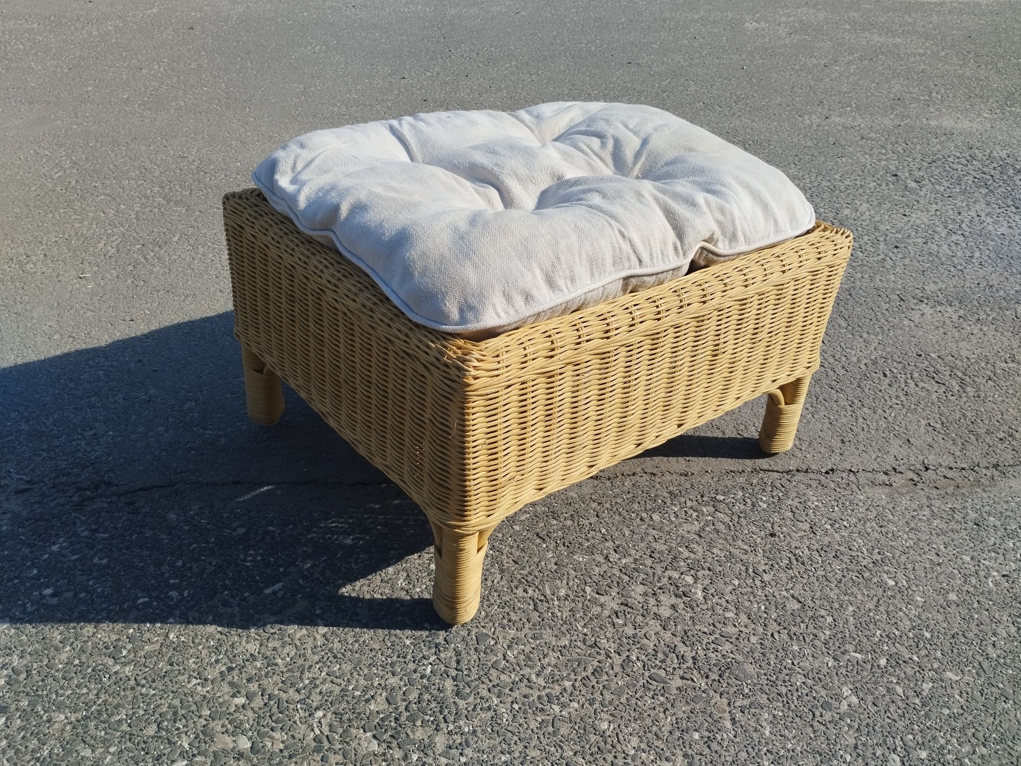 Podnóżek rattan rattanowy boho pufa rattan rattanowa boho