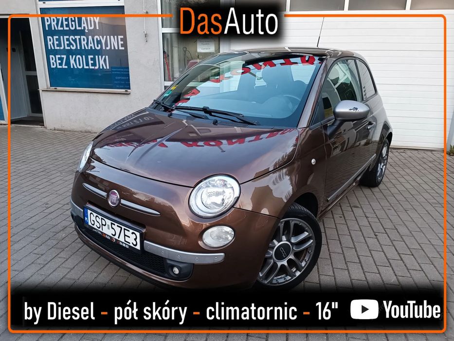 Fiat 500 1.2 benzyna - by Diesel - limitowany - brązowy - bezwypadkowy - FILM