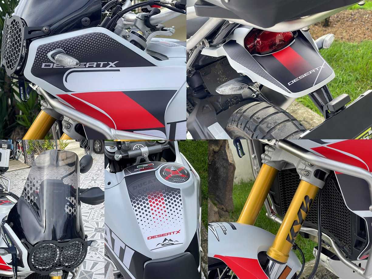 Ducati Multistrada e Desert X Personalizações/autocolantes Motos/Malas