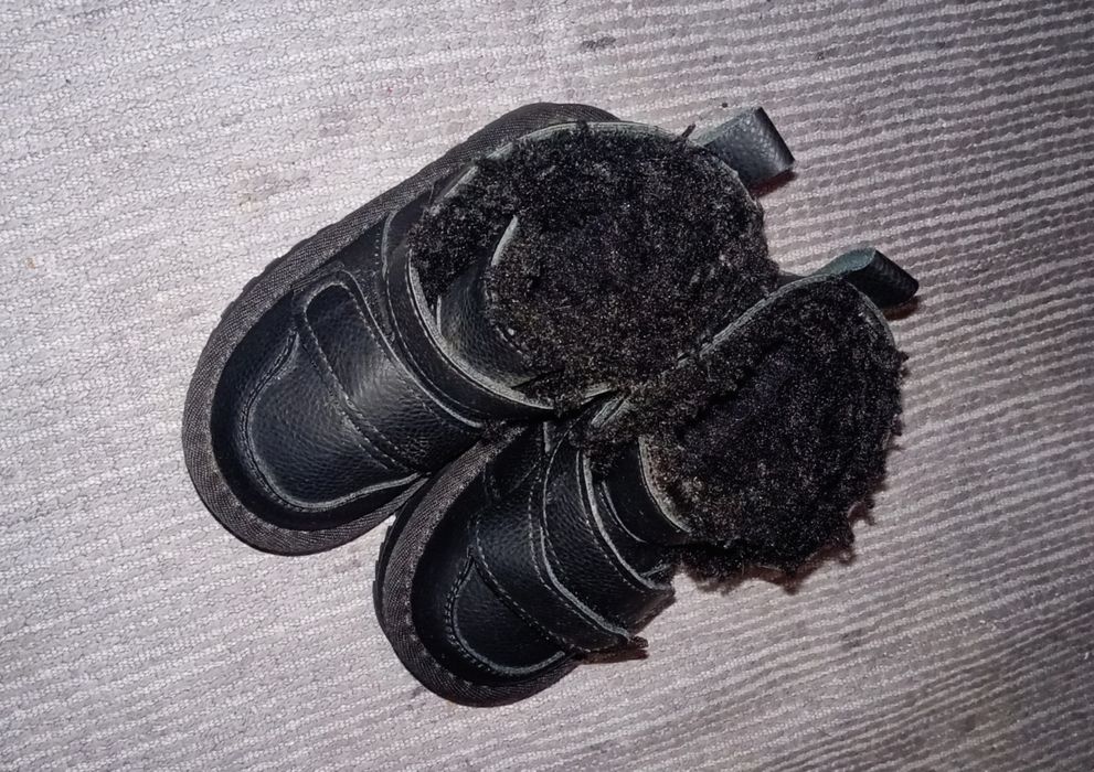 Дитячі ботіки зимові дуже теплі чорні