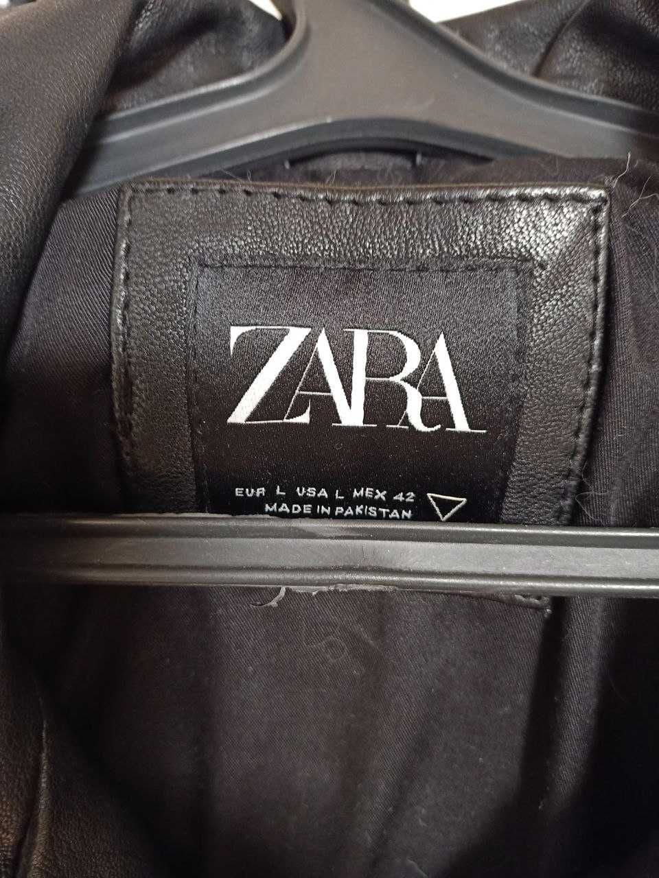 Натуральная кожаная куртка косуха Zara