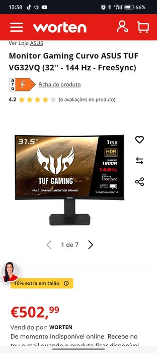 Monitor ASUS tuf gaming
